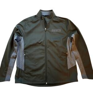 Cutter & Buck Mens Soft Shell Jacket Size XL Green Full Zip Seneca Logo